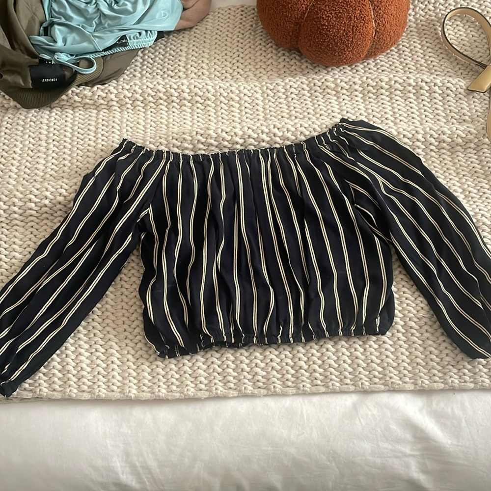 Brandy Melville striped crop top